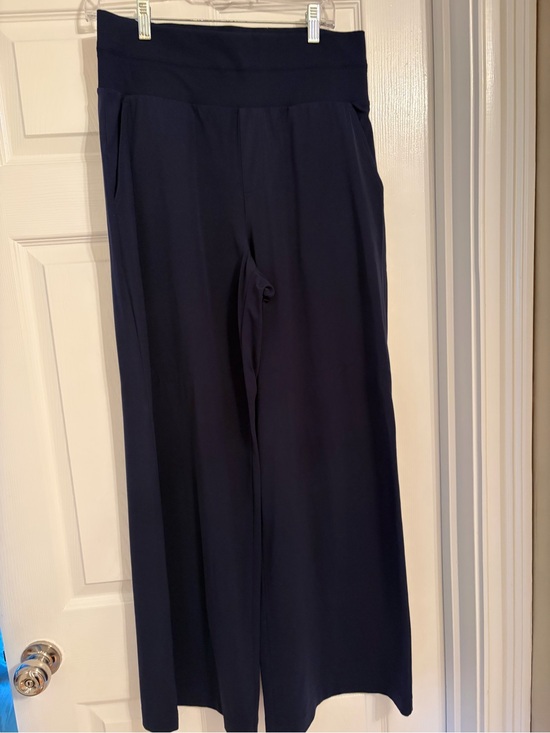 Lou & Grey Pants - Lou & Grey Navy Wide-Leg Pull-On Pants